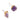 Push Back Stud Earring - Natural Stone - Amethyst - 316 Surgical Stainless steel - Gold Tone - Plated stone - 4.1gr - MJ104259 - MinjuanRong