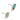 Push Back Stud Earring - Natural Stone - Amazonite - 316 Surgical Stainless steel - Gold Tone Plated stone - 3.2gr - MJ104238 - MinjuanRong