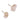 Push Back Stud Earring - Natural Stone - White Quartz - 316 Surgical Stainless steel - Gold Tone Plated stone - 1.4gr - MJ104245 - MinjuanRong