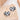 Push Back Stud Earring - Brass - Polymer Clay - 316 Stainless Steel Stud - 18K Real Gold Plating - 11.8gr - MJ201929 - MinjuanRong