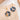 Push Back Stud Earring - Brass - Polymer Clay - 316 Stainlesss Steel Stud - 18K Real Gold Plating - 6.3gr - MJ202044 - MinjuanRong