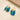 Huggie Hoop Wire Earring - Brass - Apatite - 18K Real Gold Plating - 9.3gr - MJ103585 - MinjuanRong