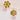 Push Back Stud Earring - Brass - Natural Stone Rose Crystal Quartz - 316 Stainless Steel Stud - 18K Real Gold Plating - 9.1gr - MJ102512 - MinjuanRong