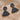 Push Back Stud Earring - Acrylic - Brass - 316 Stainless Steel Stud - Black - 4.2gr - MJ102426 - MinjuanRong