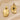 Push Back Stud Earring - Stainless Steel - Enamel - Cubic Zircon - 18K Real Gold Vacuum Plating - 9.6gr - MJ103662 - MinjuanRong