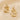Push Back Stud Earring - Brass - Cubic Zircon - 316 Stainless Steel Stud - 18k Real Gold Plating - 3.9gr - MJ102493 - MinjuanRong