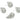 Push Back Stud Earring - Brass - 316 stainless steel stud - 18k real white gold plating - 8.1gr - MJ102834 - MinjuanRong