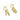 Push Back Stud Earring - Brass - Silver Stud - Cubic Zircon - 18k Real Gold Plating - 5.4gr. - MJ101196 - MinjuanRong