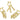 Push Back Stud Earring - Brass - Silver Stud - Cubic Zircon - 18k Real Gold Plating - 5.4gr. - MJ101196 - MinjuanRong