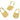 Push Back Stud Earring - Brass - Silver Stud - 18k Real Gold Plating - 7.5gr - MJ101162 - MinjuanRong