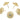 Push Back Stud Earring -Brass - Cubic Zircon - Brass Stud - 18K Real Gold Plating - 8.3gr - MJ101057 - MinjuanRong