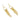 Wire Hook Earring - Brass - Silver Stud - Cubic Zircon - 18k Real Gold Plating - 11.9gr. - MJ101155 - MinjuanRong