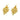 Push Back Stud Earring - Brass - 925 Silver Stud - 18K Real Gold Plating - 10.5gr - MJ102964 - MinjuanRong