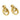Push Back Stud Earring - Brass - 925 Silver Stud - 18K Real Gold Plating - 12.6gr - MJ103001 - MinjuanRong