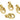 Push Back Stud Earring - Brass - 925 Silver Stud - 18K Real Gold Plating - 12.6gr - MJ103001 - MinjuanRong