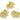 Push Back Stud Earring - Brass - Imitation Silver Stud - Cubic Zircon - Crystal - 18K Real Gold Plating - 8.7gr - MJ103128 - MinjuanRong