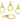 Push Back Stud Earring - Brass - Imitation Silver Stud - 18K Real Gold Plating - 6.5gr - MJ103102 - MinjuanRong