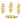 Push Back Stud Earring - Brass - Imitation Silver Stud - 18K Real Gold Plating - 7.9gr - MJ103063 - MinjuanRong
