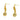 Push Back Stud Earring - Brass - 925 Silver Stud - 18K Real Gold Plating - 12.8gr - MJ103031 - MinjuanRong