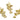 Push Back Stud Earring - Brass - Brass Stud - Zircon - 18k Real Gold Plating - 8.4gr - MJ201722 - MinjuanRong