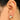 Huggie Hoop Wire Earring - Brass - Zircon - 18k Real Gold Plating - 5.5gr - MJ201734 - MinjuanRong