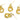 Push Back Stud Earring - Brass - Imitation Silver Stud - 18K Real Gold Plating - 9.5gr - MJ102985 - MinjuanRong