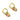 Huggie Hoop Wire Earring - Stainless Steel - 316 stainless steel stud - Gold Tone Vacuum Plating - 6.9gr - MJ101115 - MinjuanRong
