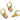 Huggie Hoop Wire Earring - Stainless Steel - 316 stainless steel stud - Gold Tone Vacuum Plating - 6.9gr - MJ101115 - MinjuanRong