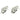 Push Back Stud Earring - Brass - 316 Stainless Steel Stud - 18K Real White Gold Plating - 8.8gr - MJ103946 - MinjuanRong