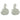 Push Back Stud Earring - Brass - 316 Stainless Steel Stud - 18K Real White Gold Plating - 13gr - MJ103956 - MinjuanRong