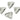 Push Back Stud Earring - Brass - 316 Stainless Steel Stud - 18K Real White Gold Plating - 11gr - MJ103914 - MinjuanRong
