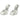 Push Back Stud Earring - Brass - 316 Stainless Steel Stud - 18K Real White Gold Plating - 13.4gr - MJ103942 - MinjuanRong