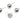 Push Back Stud Earring - Brass - 316 Stainless Steel Stud - 18K Real White Gold Plating - 1.8gr - MJ103991 - MinjuanRong