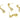 Push Back Stud Earring - Brass - Imitation Silver Stud - Cubic Zircon - 18K Real Gold Plating - 3.2gr - MJ102876 - MinjuanRong