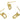 Push Back Stud Earring - Brass - Imitation silver needle - Zircon - 18k Real Gold Plating - 3.78gr - MJ201239 - MinjuanRong