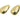 Push Back Stud Earring - Brass - 316 Stainless Steel Stud - 18K Real Gold Plating - 11.5gr - MJ103937 - MinjuanRong