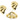 Push Back Stud Earring - Brass - 316 Stainless Steel Stud - 18K Real Gold Plating - 11.8gr - MJ103911 - MinjuanRong