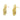 Push Back Stud Earring - Brass - Imitation Silver - 18K Real Gold Plating - 7.4gr - MJ103976 - MinjuanRong