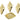 Push Back Stud Earring - Brass - Imitation Silver - 18K Real Gold Plating - 7.4gr - MJ103975 - MinjuanRong