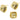 Push Back Stud Earring - Brass - Imitation Silver - 18K Real Gold Plating - 3gr - MJ103978 - MinjuanRong