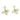 Push Back Stud Earring - Brass - Cubic Zircon - Enamel - 925 Silver Stud - 18K Real Gold Plating - 7.6gr - MJ103885 - MinjuanRong