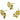 Push Back Stud Earring - Brass - Cubic Zircon - Brass Stud - 18K Real Gold Plating - 2.7gr - MJ103391 - MinjuanRong