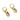 Leverback Earring - Brass - Cubic Zircon - 18K Real Gold Plating - 4gr - MJ103367 - MinjuanRong