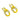 Huggie Hoop Wire Earring - Brass - Enamel - Cubic Zircon - 18K Real Gold Plating - 6.6gr - MJ103263 - MinjuanRong
