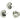 Push Back Stud Earring - Brass - 18K Real White Gold Plating - 9gr - MJ101490 - MinjuanRong