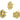 Push Back Stud Earring - Brass - Cubic Zircon - 316 stainless steel stud - 18K Real gold plating - 6.9gr - MJ102039 - MinjuanRong