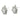 Push Back Stud Earring - Brass - Cubic Zircon - 316 Stainless Steel Stud - 18K Real White Gold Plating - 5.6gr - MJ104081 - MinjuanRong