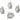 Push Back Stud Earring - Brass - Cubic Zircon - 316 Stainless Steel Stud - 18K Real White Gold Plating - 5.6gr - MJ104081 - MinjuanRong