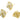 Push Back Stud Earring - Brass - Cubic Zircon - 316 stainless steel stud - 18K Real gold plating - 5.2gr - MJ102035 - MinjuanRong