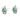 Push Back Stud Earring - Brass - Cubic Zircon - Green Spinel - 316 Stainless Steel Stud - 18K Real White Gold Plating - 5.3gr - MJ104085 - MinjuanRong